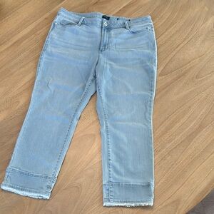 J. Jill light washed crop jeans